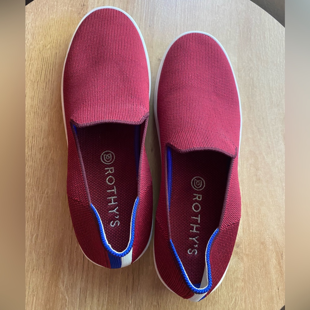 Rothy’s Slip on Sneaker in Garnet Burgundy Size 9.5